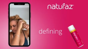 Video showing women with different hair textures using the curl defining cream